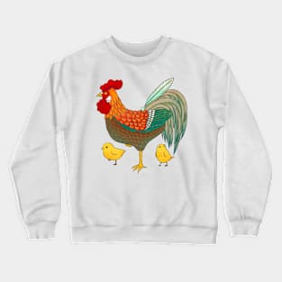 Minhwa: Chicken Family A Type Crewneck Sweatshirt